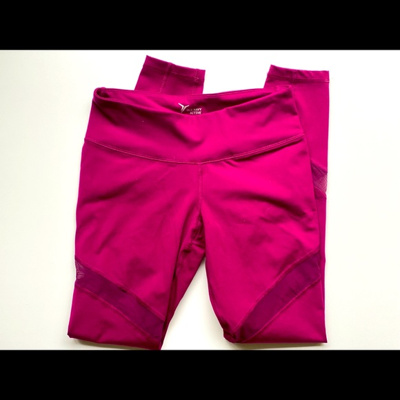 Old Navy Deep Pink Workout Leggings - Picture 1 of 5